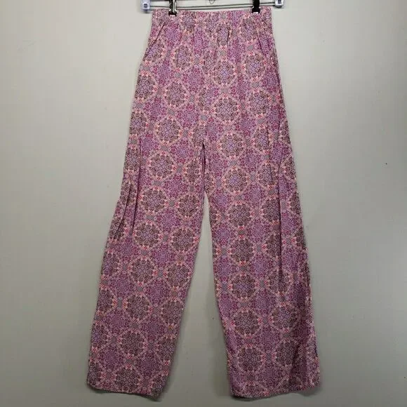 Matilda Jane Live To Be Spoiled XS Wide Leg Pants Boho Hippie Paisley Whimsical - Picture 13 of 16